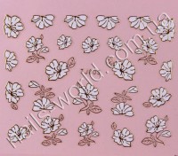 Stickers white-gold №005