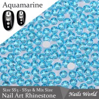 Aquamarine, 100pcs