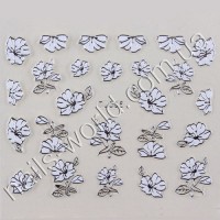 Stickers white-silver №005
