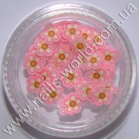 Фімо квіти Flowers White Pink, 50 шт.